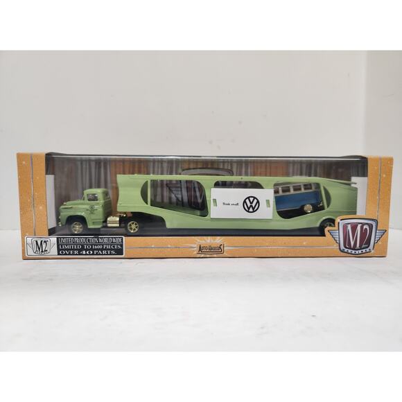 M2 Auto Haulers 1958 Chevy LCF & 1960 VW Microbus 15 Window USA CHASE Gold Read! - Picture 2 of 9
